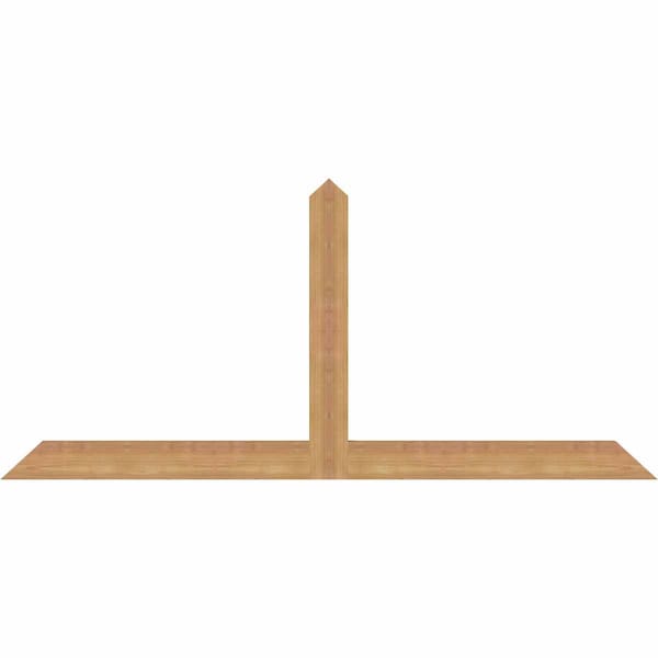 Ekena Millwork Portland Timber Gable Bracket, Western Red Cedar, 60"W x 27"H x 1 1/2"D x 3 1/2"F, 11/12 Pitch GBW060X27X0204POR00SWR - main